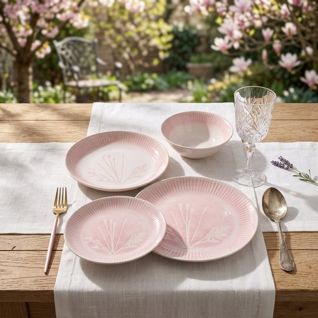 elegant custom pastel pink stoneware dinnerware set | yzc ceramics elegant custom pastel pink stoneware dinnerware set | yzc ceramics