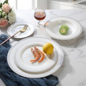 neo classic arabesque geometric pattern new bone china dinner plate | yzc ceramics