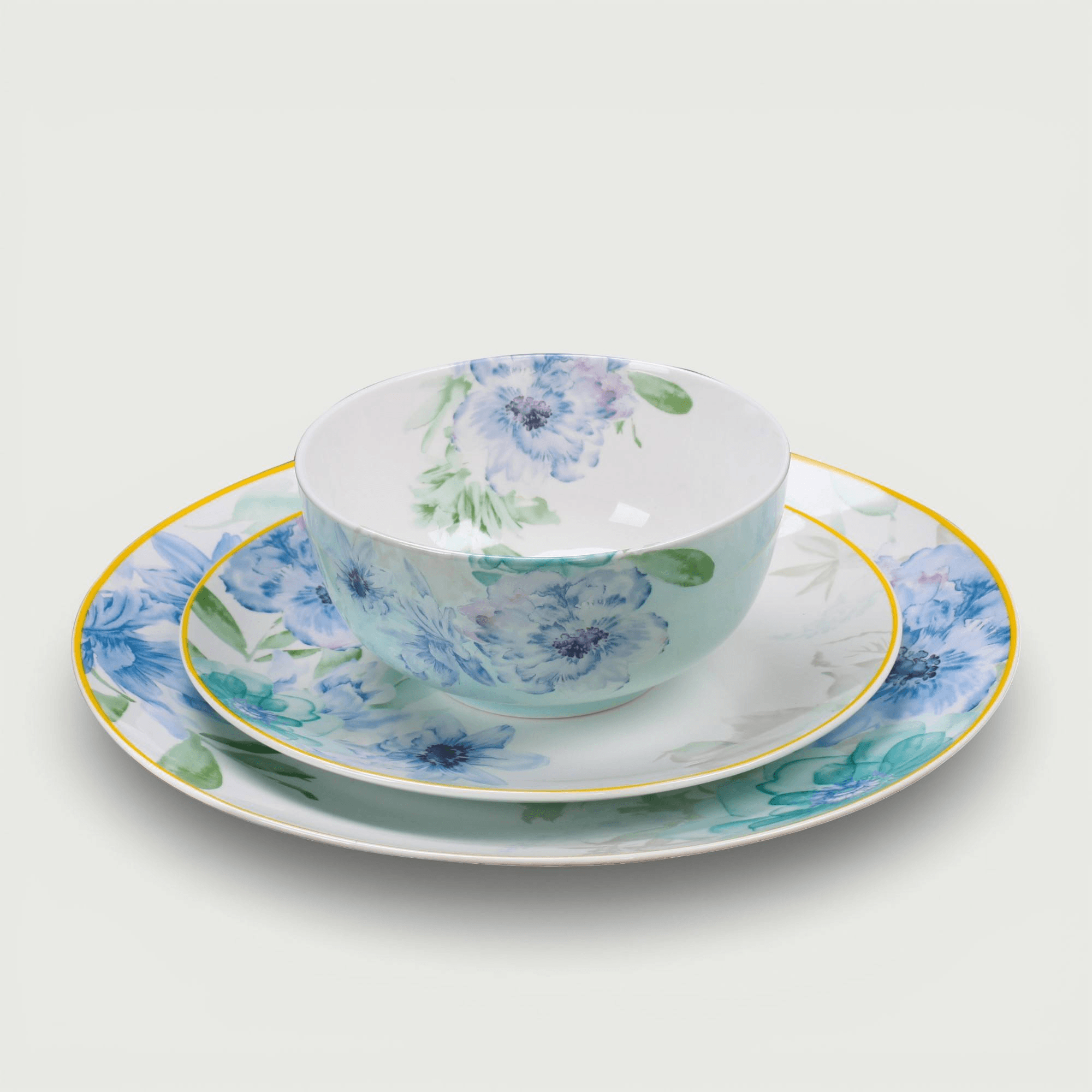 classic european floral new bone china dinnerware set with gold rim | yzc ceramics classic european floral new bone china dinnerware set with gold rim | yzc ceramics