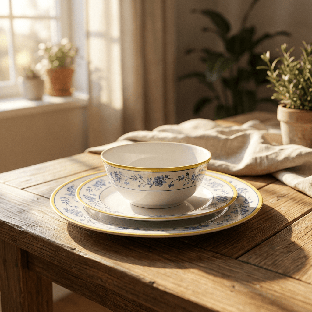 Classic European Floral New Bone China Dinnerware Set with Gold Rim | YZC Ceramics classic european floral new bone china dinnerware set with gold rim | yzc ceramics