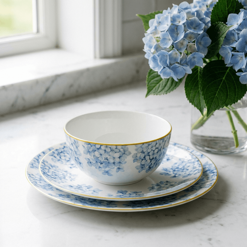 Classic European Floral New Bone China Dinnerware Set with Gold Rim | YZC Ceramics classic european floral new bone china dinnerware set with gold rim | yzc ceramics