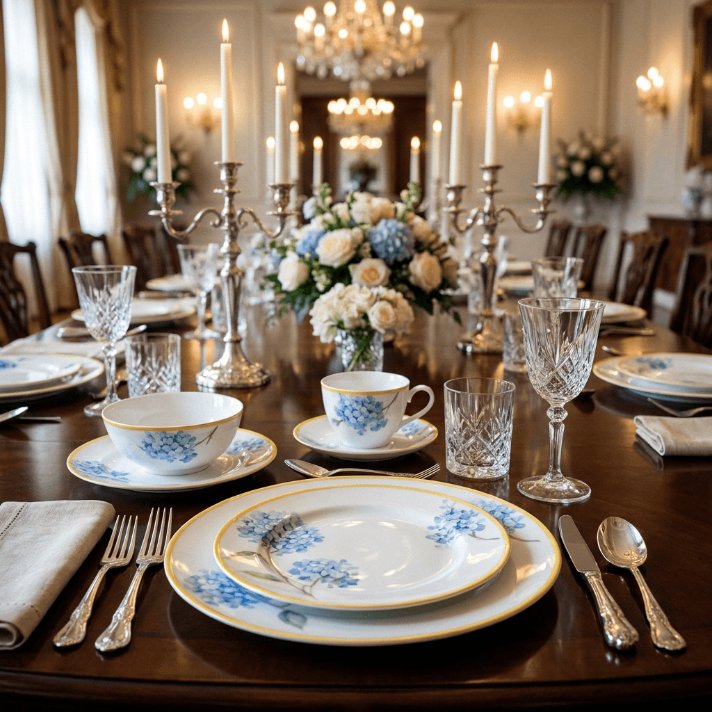 Classic European Floral New Bone China Dinnerware Set with Gold Rim | YZC Ceramics classic european floral new bone china dinnerware set with gold rim | yzc ceramics